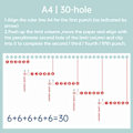 Miniatyrbild 2 av 5: Hålslagare 6 Hål 3 Ark Kapacitet Lösbladshålslagare 5,5 mm Håldiameter Mini Bärbar Hålslagare för A4 B5 A5