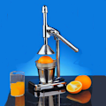 Miniatyrbillede 3 af 4: Manuel Saftpresser i Rustfrit Stål Håndholdt Grøntsags- og Frugtpresser Appelsinjuiceblender Saftpresser