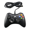 Miniatyrbillede 2 af 3: USB-spilcontroller til Xbox 360 med ergonomiske knapper, sort