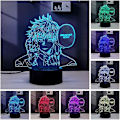 Miniatyrbilde 2 av 5: SBSG Satoru Gojo 3D Illusionslampe Jujutsu Kaisen LED Anime Lampe 16 Fargeendringer RGB Fjernkontroll Skrivebord Nattelys for Soverom (Satoru Gojo)
