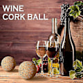 Miniatyrbild 4 av 5: 2 stycken träkorkbollar för vin, korkbollstopp för vinkanna karaff flaska ersättning