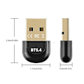 Miniatyrbillede 2 af 5: USB Bluetooth 5.4 Adapter til PC Trådløs Mus Tastatur Højttaler Musik Lydmodtager Sender Bluetooth Adapter