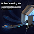 Miniatyrbillede 3 af 5: Kablet Gaming Headset med Mikrofon til Switch PC Computer Laptop Hovedtelefon A