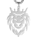 Miniatyrbild 4 av 5: Hål Lejonhuvud Hänge Halsband Rostfritt Stål Charm Klassiskt Djur Element Hänge Halsband Kvinnor Män Flickor Pojke Present