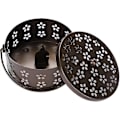 Miniatyrbillede 5 af 5: Klassisk Myggespiralholder Røg Røgelseholder Bærbar Censer Metal Tilbageflydende Røgelsebrænder Trækulsovn Med Håndtag Dæk Myggespiralboks Beholder
