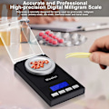 Miniatyrbild 5 av 5: Precisionsmilligramsvåg 50g X 0.001g, med LED-display, med kalibreringsvikt