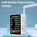 Miniatyrbilde 3 av 4: 6-i-1 PM2.5 PM10 HCHO TVOC CO CO2 Luftkvalitetsdetektor CO CO2 Formaldehydmonitor Hjem Kontor Luft