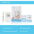 Miniatyrbillede 4 af 5: Hæmoglobin Tester Hæmoglobin Test Kit Glucometer Måler Blodsukker, 50 Tests