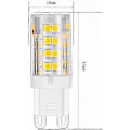 Miniatyrbild 3 av 4: G9 LED-lampor, Varmvit 3000K 5W Ljus motsvarande 40W 420 lumen halogenlampor; ej dimbar, set om 10