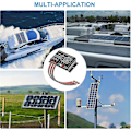 Miniatyrbild 5 av 5: Solpanelregulator, laddningsregulator 12v/24v20a Pwm Vattentät Ip68