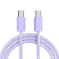2-pack 2M 60W USB C till USB C snabbladdningskabel, Type-C laddningskabel kompatibel med iPhone 15, iPhone 16, Samsung, Huawei G