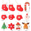 Miniatyrbilde 2 av 4: 12 Stykker Julepynt Henger, Juletre Ornament Dekorsett, Mini Juletre Dekorasjon, Gaver Henger Kompatibel Med DIY Deco