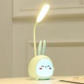 Miniatyrbillede 2 af 5: Tegneserie Kreativ Kanin Natlampe Tre-Hastigheds Lyskilde Justerbar Nem At Bruge Nem At Bære Er En Sjov Ven Til Børns Familier (Grøn)