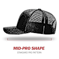 Miniatyrbild 3 av 4: Unisex Trucker Justerbar Snapback Basebollkeps, Mesh Utomhus Lättbräda, Solid Färg, Svart, 1-pack