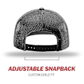 Miniatyrbild 4 av 4: Unisex Trucker Justerbar Snapback Basebollkeps, Mesh Utomhus Lättbräda, Solid Färg, Svart, 1-pack