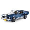 Miniatyrbild 5 av 5: 86201 små partikelbyggklossleksaker för pojkar av Futet Mustang GT racing mekanisk grupp