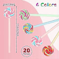 Miniatyrbillede 4 af 5: Lollipop-formede Penne Sød Candy Kuglepen Multifarvet Lollipops Kuglepen Regnbue Hvirvel Gel Blækpen Til Studerende Børn (20 Styk)