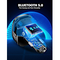 Miniatyrbilde 4 av 5: Bluetooth 5.0 Billadapter, Qc3.0 Og Pd 18w Usb C Billader, 9 Rgb Bakgrunnsbelyste Bil Bluetooth-mottakere, Fm-sender For Bil Håndfri Samtaler, Siri