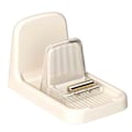Miniatyrbillede 1 af 5: Bordplade Potte Låg Holder Heavy-Duty Organizer Stativ Plastik Ske Stativ Køkken Gaffel Spatel Pan Dæk Hylde Hvid