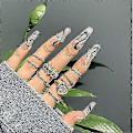 Miniatyrbild 4 av 5: 10 st Fjärilsnagelsmycken i legering (5 guld, 5 silver) Metallfjärilsnagelsmycken Pendants Strass för naglar Nagelstenar