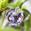 Miniatyrbillede 3 af 5: Krystalæble Papirvægt Kunstglas Frugt Samleobjekter Gave Til Valentinsdag Gave Hjem Bryllup Dekoration Ornament