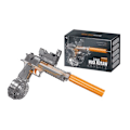 Miniatyrbillede 1 af 5: Elektrisk vandpistol legetøj, Desert Eagle design, højtryks automatisk vandskyder med sigtekorn, orange og grå