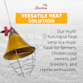 Miniatyrbillede 5 af 5: Varmelampe med sikkerhedsafbryder, rustfrit stål, hønsehus, krybdyr, pattegris, infrarød lampe, lille ged, nyfødt hvalp, 250W, 2 meter ledning