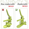 Miniatyrbilde 2 av 4: Rotary Badge Machine Badge Machine Tinplate Badge Utstyr DIY Knappkortpresse Maskin Reklameutstyr