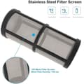 Miniatyrbillede 5 af 5: 3/4 tommer inline vandpumpefilter med 100 mesh rustfrit stålfilter. Inline meshfilter til havevanding