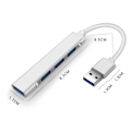 Miniatyrbild 3 av 3: Mini hub expansionsdock USB 3.0 HUB-splitter en-till-fyra USB-expansionsdock