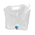 Portabel vattenpåse i plast med hopfällbar behållare vit 10L
