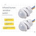 Miniatyrbillede 3 af 5: Infrarød Menneskekropssensor Probe Modul Intelligent Forsinkelsesstyring Sensor Gang Korridor Lysstyring Sensor Modul, B