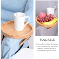Miniatyrbillede 2 af 4: Foldbart Skrivebord Armlæn Serveringsorganisator Sofa Armbakke Sofa TV Bord Arm Sofa Bord Foldbart Clip Bord