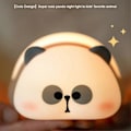 Miniatyrbillede 3 af 5: Panda Natlampe Børn, 3 Tilstande Sød Natlampe Baby Squishy Lampe Med Timer, USB LED Dæmpbar Natlampe Til Soveværelse