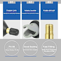 Miniatyrbillede 3 af 5: Oppustelig Båd SUP Pumpe Adapter Paddle Board Pumpe Adapter Luftpumpe Konverter Universal Luftventil Adapter Pumpning Hoved Stik til Oppustelig Roing