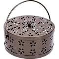 Miniatyrbillede 2 af 5: Klassisk Myggespiralholder Røg Røgelseholder Bærbar Censer Metal Tilbageflydende Røgelsebrænder Trækulsovn Med Håndtag Dæk Myggespiralboks Beholder
