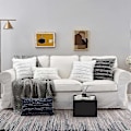 Miniatyrbilde 2 av 5: Hvite putetrekk til sofa, stol, 20 x 20 tommer