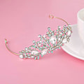 Miniatyrbillede 3 af 5: Prinsesse S Til Piger, Rhinestones Krystal Prinsessekrone, Pink Pandebånd Hårgave