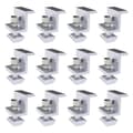 12 stk. Justerbare Solcelleenderklemmer i Aluminium Solpanelmontering Beslag Holdbar Cy)45mm