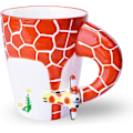 Miniatyrbillede 2 af 4: 3D Håndmalet Keramisk Dyremotiv Keramik Kaffe Kop (giraf)