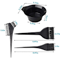 Miniatyrbild 3 av 4: 1 Set/22st Hårfärgningskit Engångs DIY Färgningsverktyg Kit Hårtoning Blandningsskål Kam för Hemmabutik