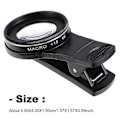 Miniatyrbillede 3 af 3: 4k High Definition Telefon Makro Linse Clip Design Telefon SLR Kamera Linse (15X 30X)