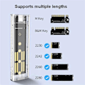 Miniatyrbilde 2 av 5: Bærbar SSD Mobil Harddiskboks Transparent M.2 SSD Boks NVME PCIe M2 Harddiskveske 10Gbps SATA Cl