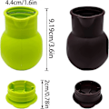 Miniatyrbillede 5 af 5: Chokolade Smeltepot Silikon Smør Smelter Mikrobølgeovn Non-Stick Smelte Opvarmning Pot Til Smør, Karamel, Mælk, Sukker (2 stk - Brun Og Grøn)