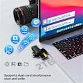 Miniatyrbillede 2 af 5: Kortlæser USB C til SD TF Kort Adapter til PC Laptop Tilbehør Smart Hukommelseskortlæser SD Kort A