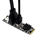 Miniatyrbild 4 av 5: Ph69 M.2 M Key Pcie Till Usb 3.1 Front Expansionskort 5gb Typ C+19/20pin Adapter Expansionskort Med