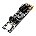Miniatyrbild 2 av 5: Ph69 M.2 M Key Pcie Till Usb 3.1 Front Expansionskort 5gb Typ C+19/20pin Adapter Expansionskort Med
