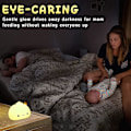 Miniatyrbillede 5 af 5: Dumpling Lys Til Børn, Sød Natlampe Farveskiftende Silikon Natlys USB Opladning, Blød Lampe Til Drenge Piger Kawaii Gave