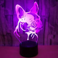 Miniatyrbild 2 av 5: Kreativ 3D-lampa, 3D-effekt med flerfärgade mönster, smart sensor och färgglada lägen, perfekt för sovrum, vardagsrum och arbetsrum (svart botten)