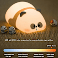 Miniatyrbillede 4 af 5: Panda Natlampe Børn, 3 Tilstande Sød Natlampe Baby Squishy Lampe Med Timer, USB LED Dæmpbar Natlampe Til Soveværelse
